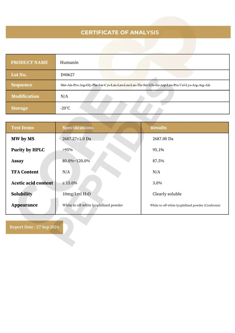 Humanin (10mg)